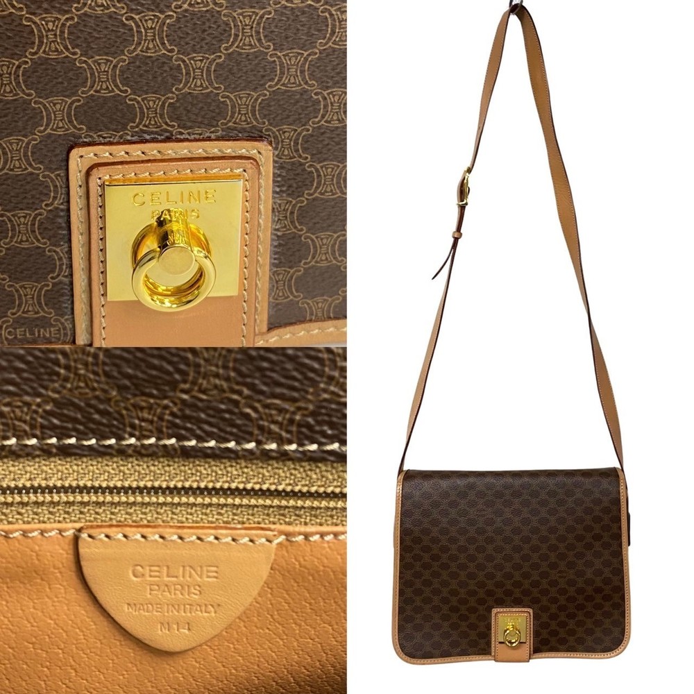 Celine Brown Macadam Triomphe Bag Ring Shoulder - image 4